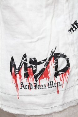 画像3: MAD / プリントガーゼZIPパーカー  白 S-26-01-31-028-PU-BL-HR-ZS