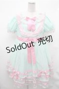 中国ロリータ / ワンピース  ミントｘピンク S-26-02-01-038-LO-OP-AS-ZS