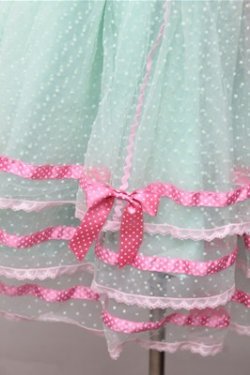 画像4: 中国ロリータ / ワンピース  ミントｘピンク S-26-02-01-038-LO-OP-AS-ZS