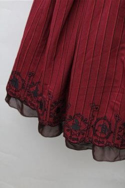 画像3: axes femme POETIQUE / ドリーム柄裾刺繍ジャンドレ  ワイン S-26-02-01-040-AX-OP-AS-ZS