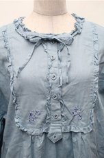 画像3: PINK HOUSE / PH刺繍ワンピース  サックス S-26-02-01-042-LO-OP-AS-ZS (3)