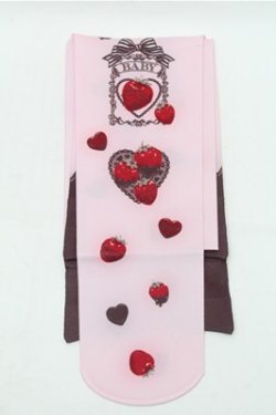 画像2: BABY,THE STARS SHINE BRIGHT / Strawberry Loves Chocolateオーバーニーソックス  ピンク S-26-02-01-004-BA-AC-AS-ZS