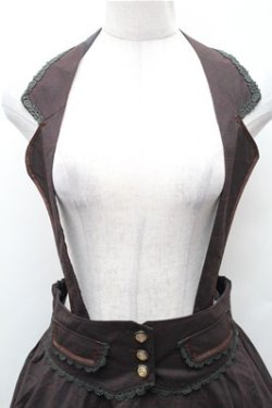 画像3: axes femme / サス付きチェックスカート  ブラウン S-26-02-01-048-AX-SK-AS-ZS