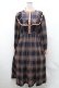 画像1: axes femme POETIQUE / プリーツチェックレトロワンピース  紺 S-26-02-01-049-AX-OP-AS-ZS (1)
