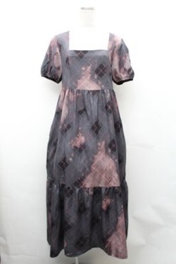 画像1: KILL STAR / ブリーチチェックワンピース  グレー S-26-02-01-051-SL-OP-AS-ZS