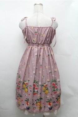 画像2: axes femme / ミックスフルーツ柄ワンピース  ピンク S-26-02-01-053-AX-OP-AS-ZS