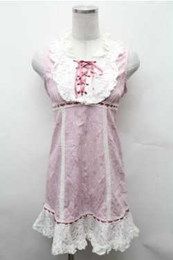 画像1: h.Jelly HONEY / プリントノースリーブワンピース  ピンク S-26-02-01-055-HN-TO-HR-ZS