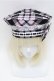 画像2: Angelic Pretty / Sugar タータンチェックベレー  黒×ピンク×サックス S-26-02-01-009-AP-AC-TE-ZS (2)