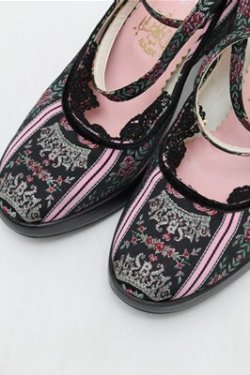 画像4: BABY,THE STARS SHINE BRIGHT / ティアラ柄ゴブランシューズ L 黒 S-26-02-01-001-BA-SH-AS-ZS