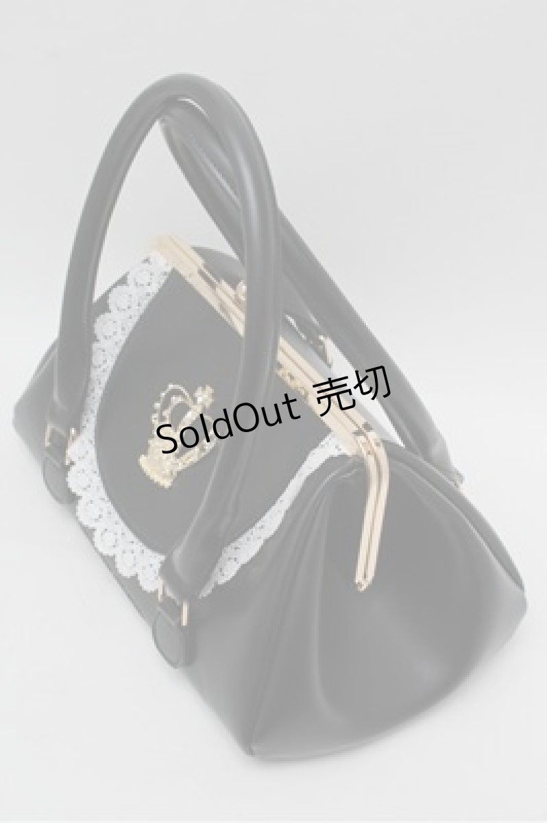 画像3: BABY,THE STARS SHINE BRIGHT / 王冠ガマ口BAG  黒×白 S-26-02-01-021-BA-BG-TE-ZS (3)