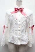 BABY,THE STARS SHINE BRIGHT / エリザベスブラウス  白ｘピンク S-26-02-01-026-BA-BL-AS-ZS