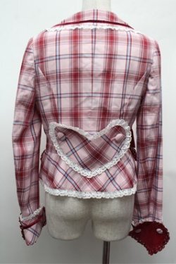 画像2: BABY,THE STARS SHINE BRIGHT / Mary Stuartタータンチェックジャケット  ピンク S-26-02-01-029-BA-JA-AS-ZS