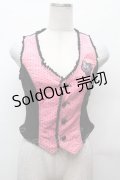 ALGONQUINS / ドット切替ベロアベスト  黒ｘピンク S-26-02-04-001-AL-TO-HR-ZS