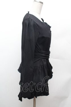 画像2: BPN / フリルロングカーディガン  黒 S-26-02-04-030-GO-TO-HR-ZS