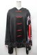 画像1: NieR Clothing / FAKEチャイナボタン着物風袖PULLOVER プルオーバー F 黒×赤 S-26-02-04-032-PU-TO-TE-ZS (1)