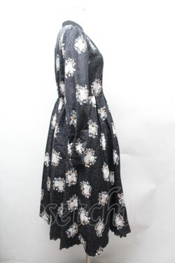 画像3: axes femme NOSTALGIE / ブーケ柄ジャガードワンピース  黒 S-26-02-04-033-AX-OP-AS-ZS