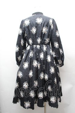 画像4: axes femme NOSTALGIE / ブーケ柄ジャガードワンピース  黒 S-26-02-04-033-AX-OP-AS-ZS