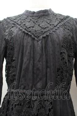 画像2: axes femme Nostalgic / 総レースパッチワークワンピース  黒 S-26-02-04-034-LO-OP-AS-ZS