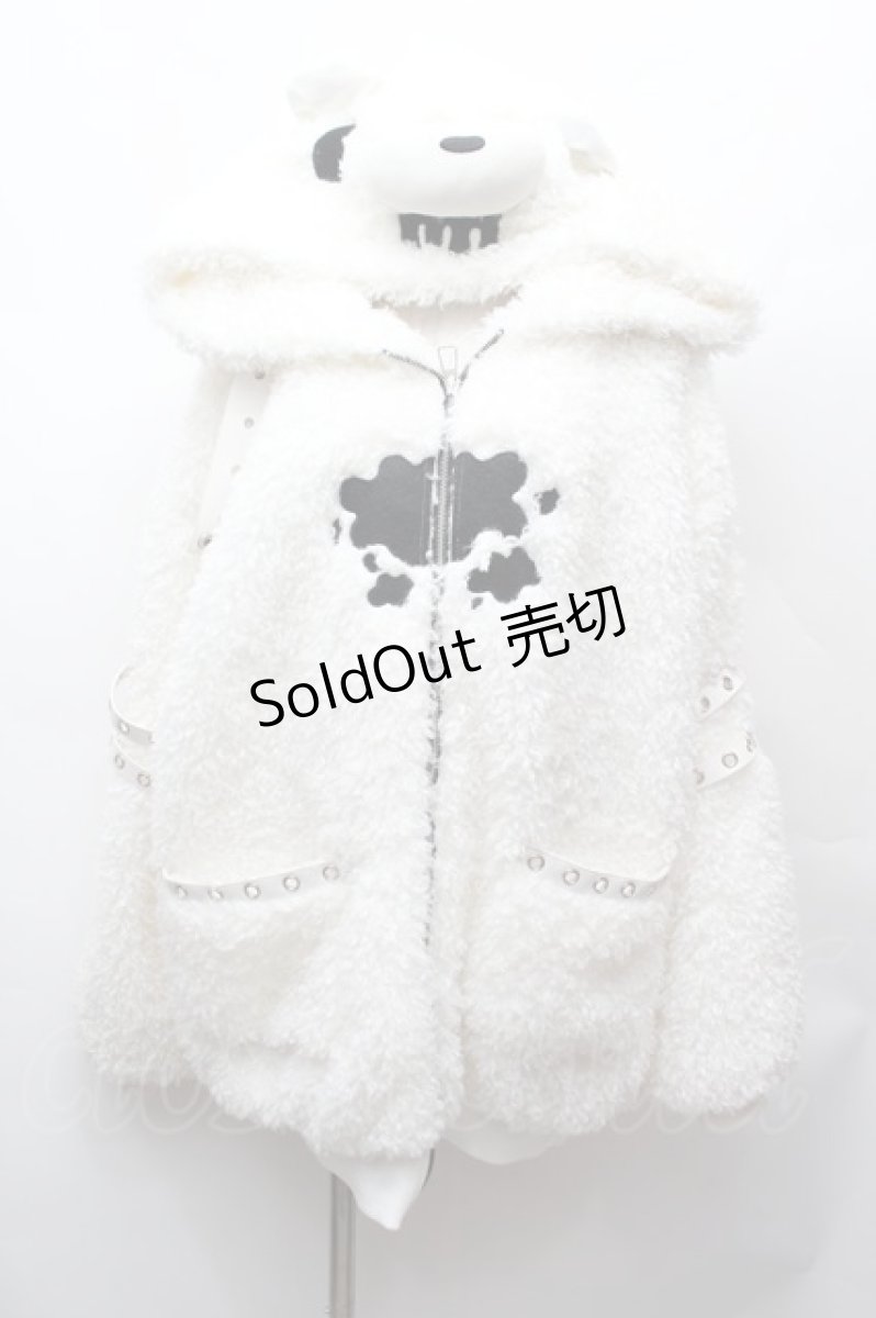 画像1: DimMoire / GLOOMY×DimMoire グル〜ミ〜ボアパーカー  白 S-26-02-04-004-0-CO-AS-ZS (1)