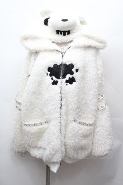 画像1: DimMoire / GLOOMY×DimMoire グル〜ミ〜ボアパーカー  白 S-26-02-04-004-0-CO-AS-ZS