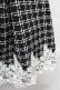 画像2: axes femme POETIQUE / 裾レースツイードスカート  黒ｘ白 S-26-02-04-038-AX-SK-HR-ZS (2)