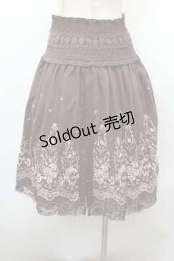 画像3: axes femme / ハイウエスト刺繍スカート  白 S-26-02-04-039-AX-SK-AS-ZS