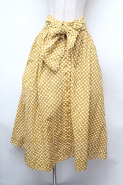 画像1: INGEBORG / フロントボタンドットスカート  イエロー S-26-02-04-043-LO-SK-HR-ZS