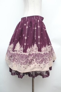 画像3: axes femme / シルエット柄スカート  パープル S-26-02-04-044-AX-SK-HR-ZS