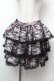 画像1: SEXY DYNAMITE LONDON / レースレイヤードサテンスカート  黒ｘピンク S-26-02-04-045-PU-SK-HR-ZS (1)