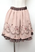 axes femme / カード刺繍スカート  ピンク S-26-02-04-047-AX-SK-AS-ZS