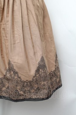 画像2: axes femme / パネル柄プリーツスカート  ベージュ S-26-02-04-048-AX-SK-AS-ZS