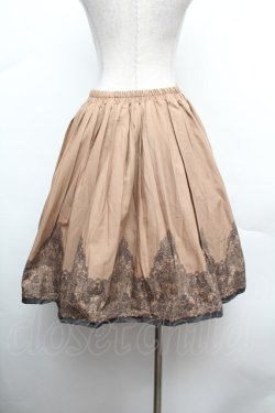 画像3: axes femme / パネル柄プリーツスカート  ベージュ S-26-02-04-048-AX-SK-AS-ZS