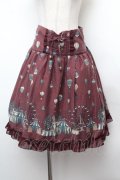 axes femme / ノスタルジックバルーン柄スカート  ワイン S-26-02-04-049-AX-SK-HR-ZS