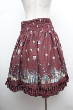 画像4: axes femme / ノスタルジックバルーン柄スカート  ワイン S-26-02-04-049-AX-SK-HR-ZS