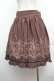 画像4: axes femme / カラー刺繍レースアップスカート  ブラウン S-26-02-04-054-AX-SK-HR-ZS (4)