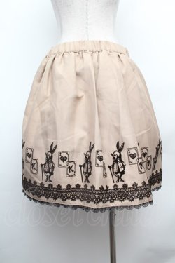 画像3: axes femme / うさぎフロッキースカート  ベージュ S-26-02-04-059-AX-SK-HR-ZS