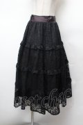 axes femme / レースロングスカート  黒 S-26-02-04-060-AX-SK-AS-ZS