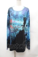 画像1: NieR Clothing / 転写ロンT F ブルー S-26-02-04-010-PU-TS-TE-ZS (1)