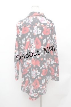 画像3: NieR Clothing / 和柄シャツ F 黒 S-26-02-04-014-PU-TO-TE-ZS