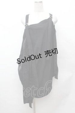 画像1: Deorart / 百奇夜行 袈裟風　レイヤードベスト  黒 S-26-02-04-018-PU-TO-AS-ZS