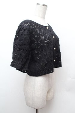 画像2: axes femme POETIQUE / フラワークロシェニットCD  黒 S-26-02-04-020-AX-TO-AS-ZS