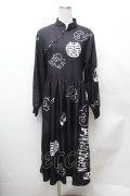NieR Clothing / 田中さんチャイナデザインワンピース F 黒 S-26-02-04-021-PU-OP-TE-ZS