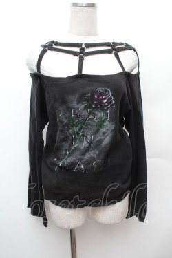 画像1: PUNK / プリント長袖カットソー  黒 S-26-02-04-026-PU-TS-HR-ZS