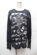 PUNK / プリント長袖カットソー  黒 S-26-02-04-029-PU-TS-HR-ZS