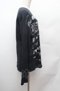 画像2: PUNK / プリント長袖カットソー  黒 S-26-02-04-029-PU-TS-HR-ZS