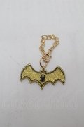 Moi-meme-Moitie / 蝙蝠ロゴアクリルバッグチャーム  ゴールド S-26-02-05-004-MO-ZA-AS-ZS