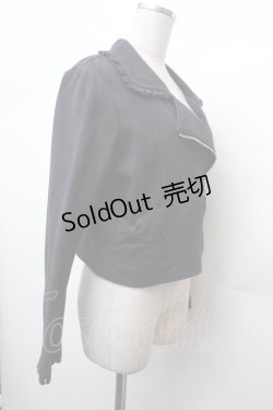 画像2: Emily Temple cute / フリルカットライダースジャケット  黒 S-26-02-05-032-ET-JA-AS-ZS