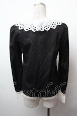 画像3: MILK / アイレットレースブラウス  黒ｘ白 S-26-02-05-033-ML-BL-AS-ZS (3)