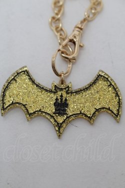 画像2: Moi-meme-Moitie / 蝙蝠ロゴアクリルバッグチャーム  ゴールド S-26-02-05-004-MO-ZA-AS-ZS