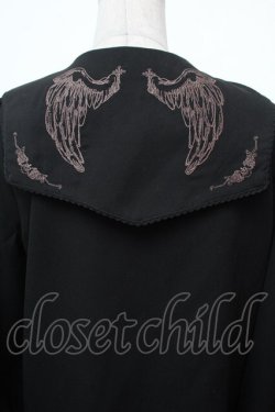 画像4: Amavel / L'Ange Dechu スクエアカラーブラウス  黒 S-26-02-05-034-CA-BL-AS-ZS